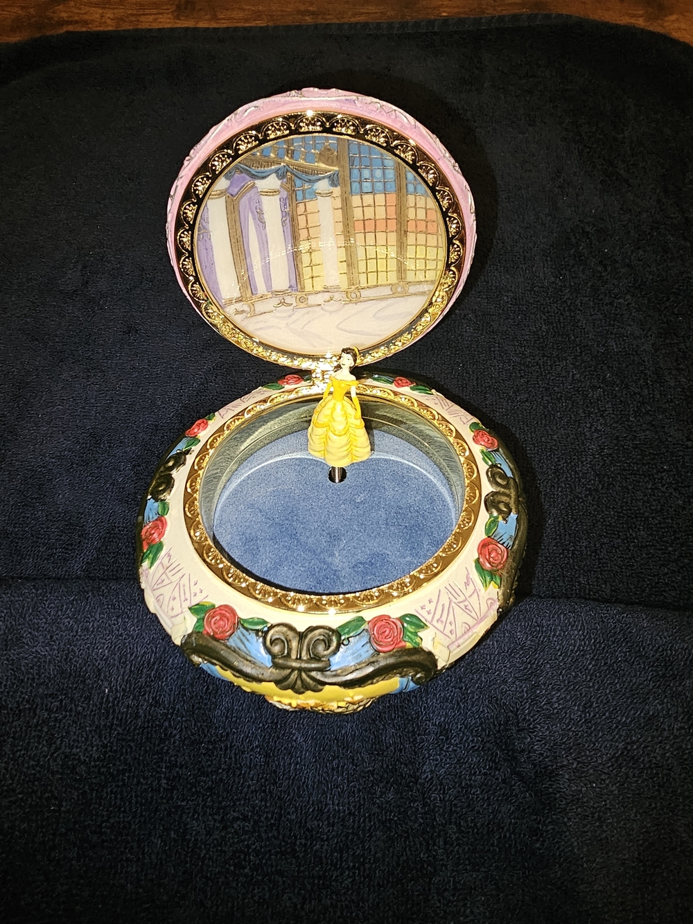 BNIB Vintage Beauty and the Beast Music Jewelry Box
